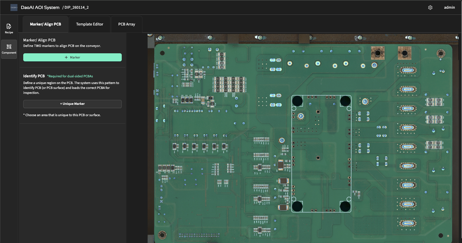DaoAI AOI Inspection View