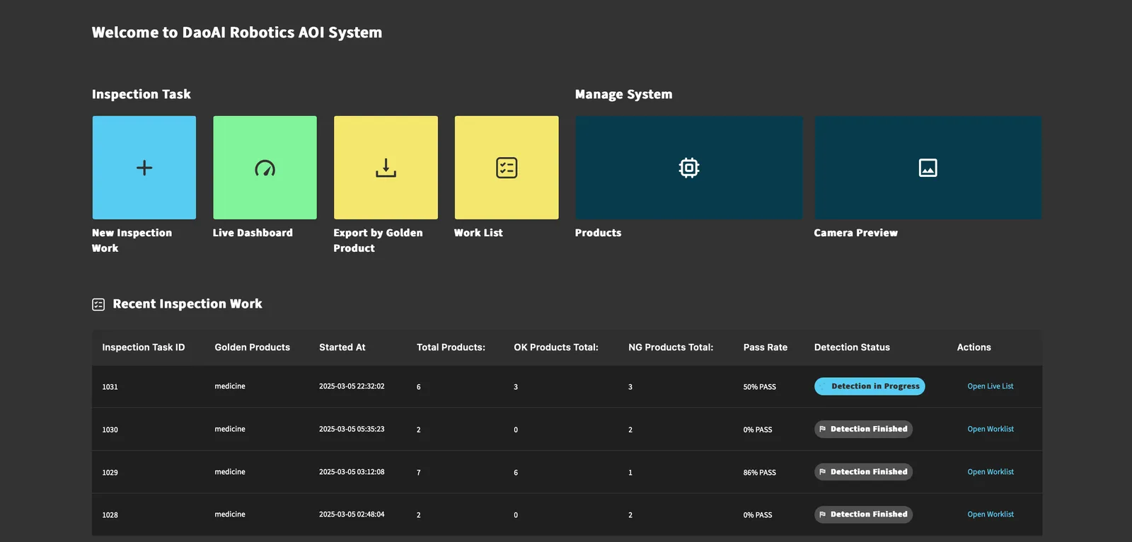 Product demonstration screenshot