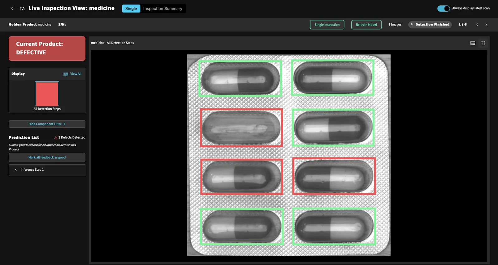 Product demonstration screenshot