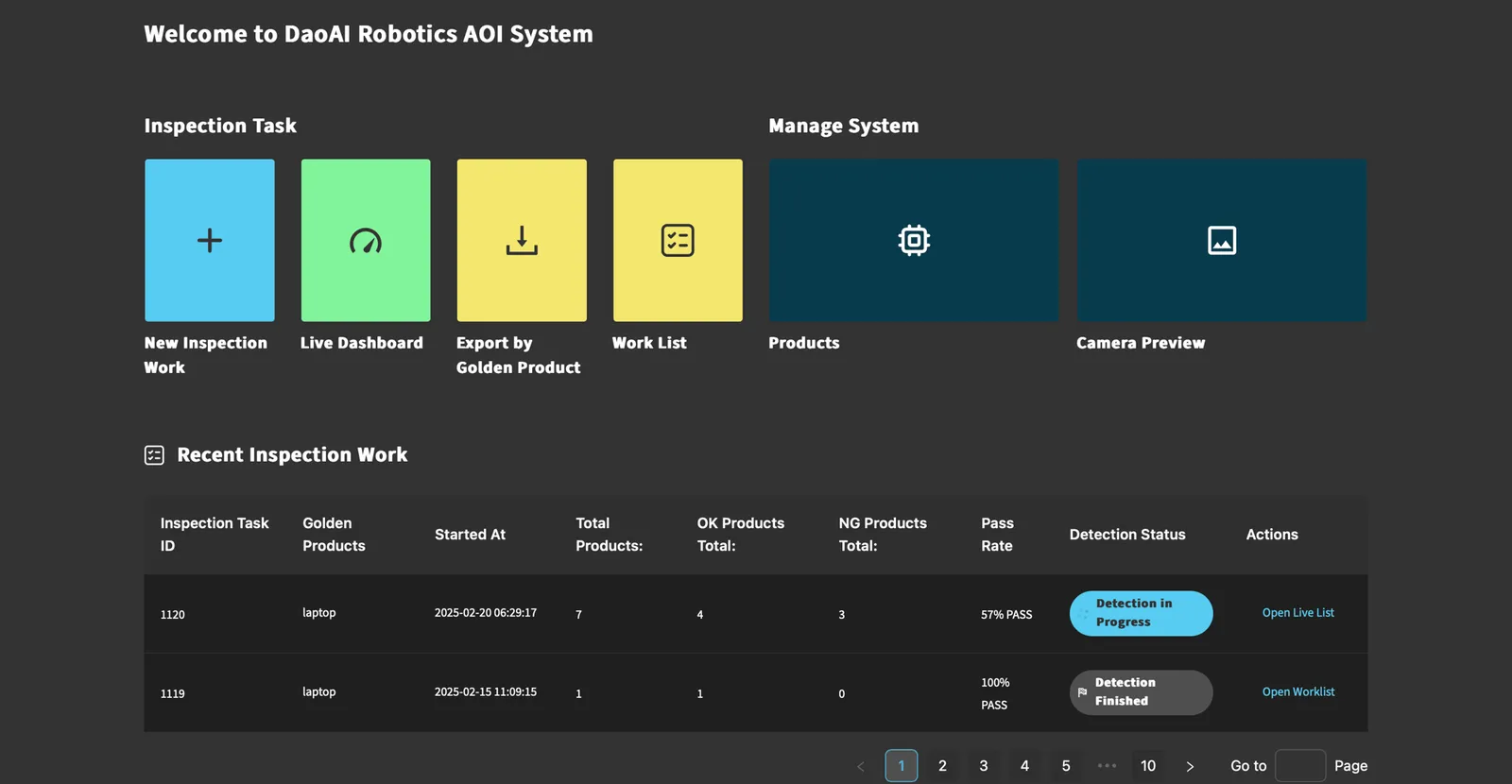Product demonstration screenshot