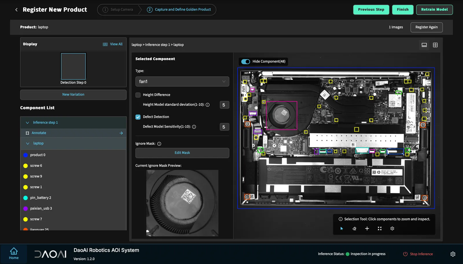 Product demonstration screenshot