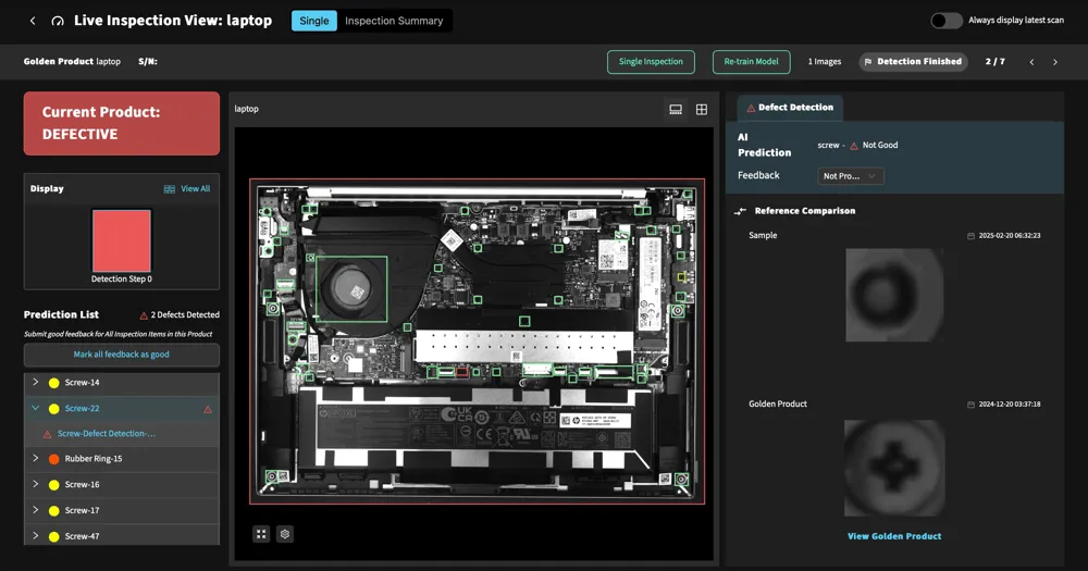 Product demonstration screenshot