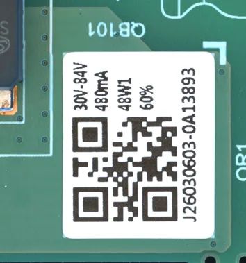 AOI defect example: QR code (Barcode & Serial Number Reading)