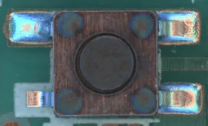 AOI defect example: Insufficient solder (Solder Joint Quality)