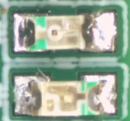 AOI defect example: Polarity (Placement, Orientation & Polarity)